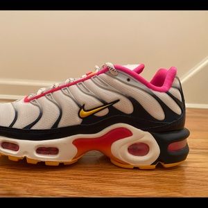 Nike Air Max Plus Premium Sz6.5 White Orange Pink